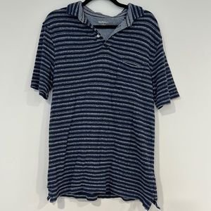 Merona men’s size M polo navy with stripes